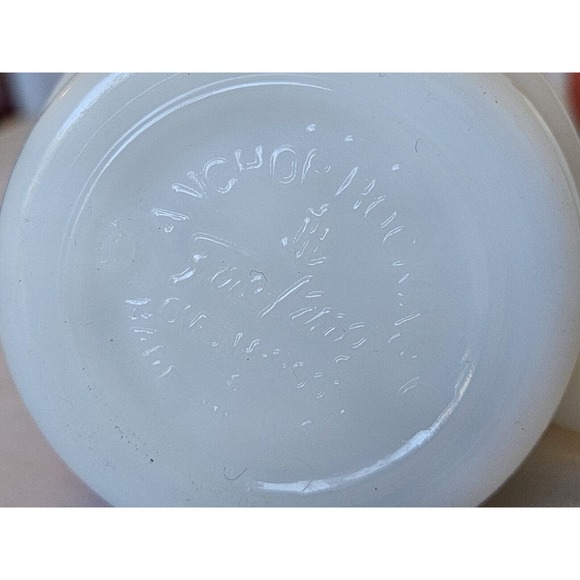 Anchor Hocking Fire King Apple Super Fruit Mug Milk Glass Glassware USA 3.5in x3 - Picture 16 of 16